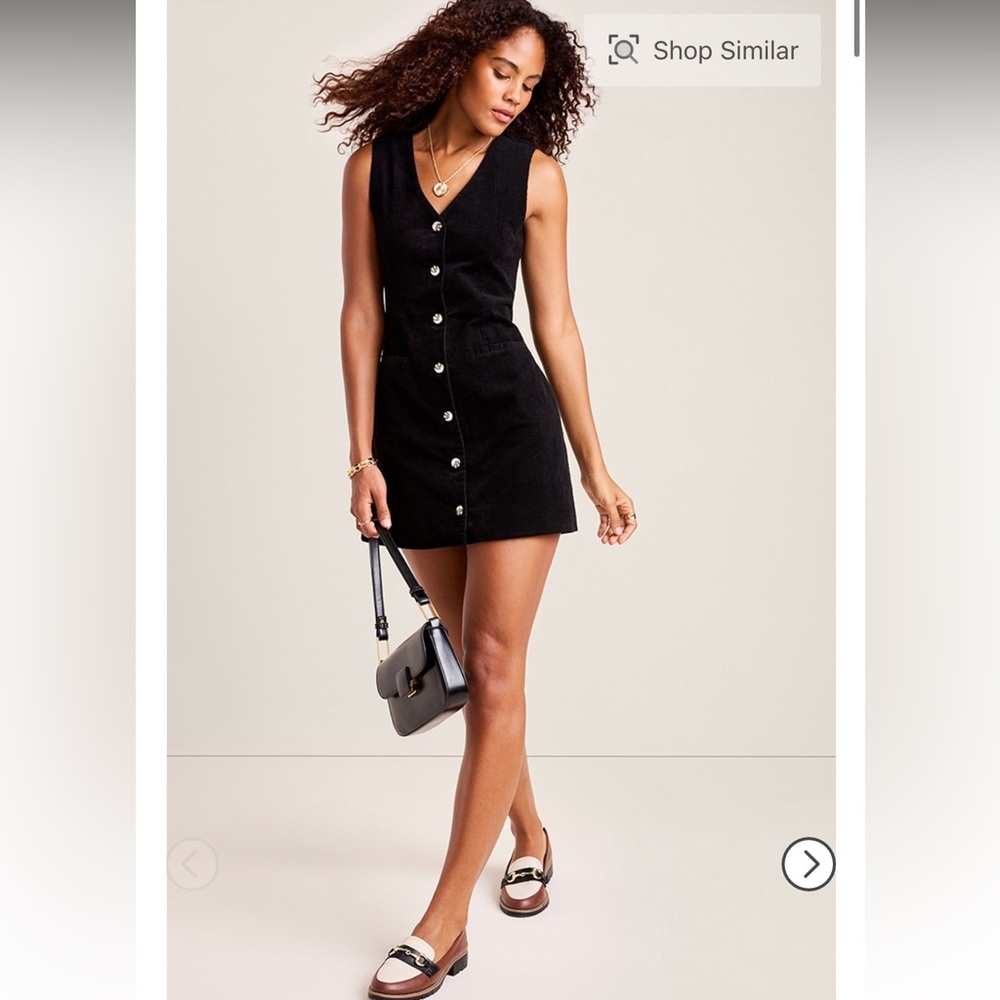 Francesca's Collections Suzanne corduroy button up mini dress - Picture 5 of 7